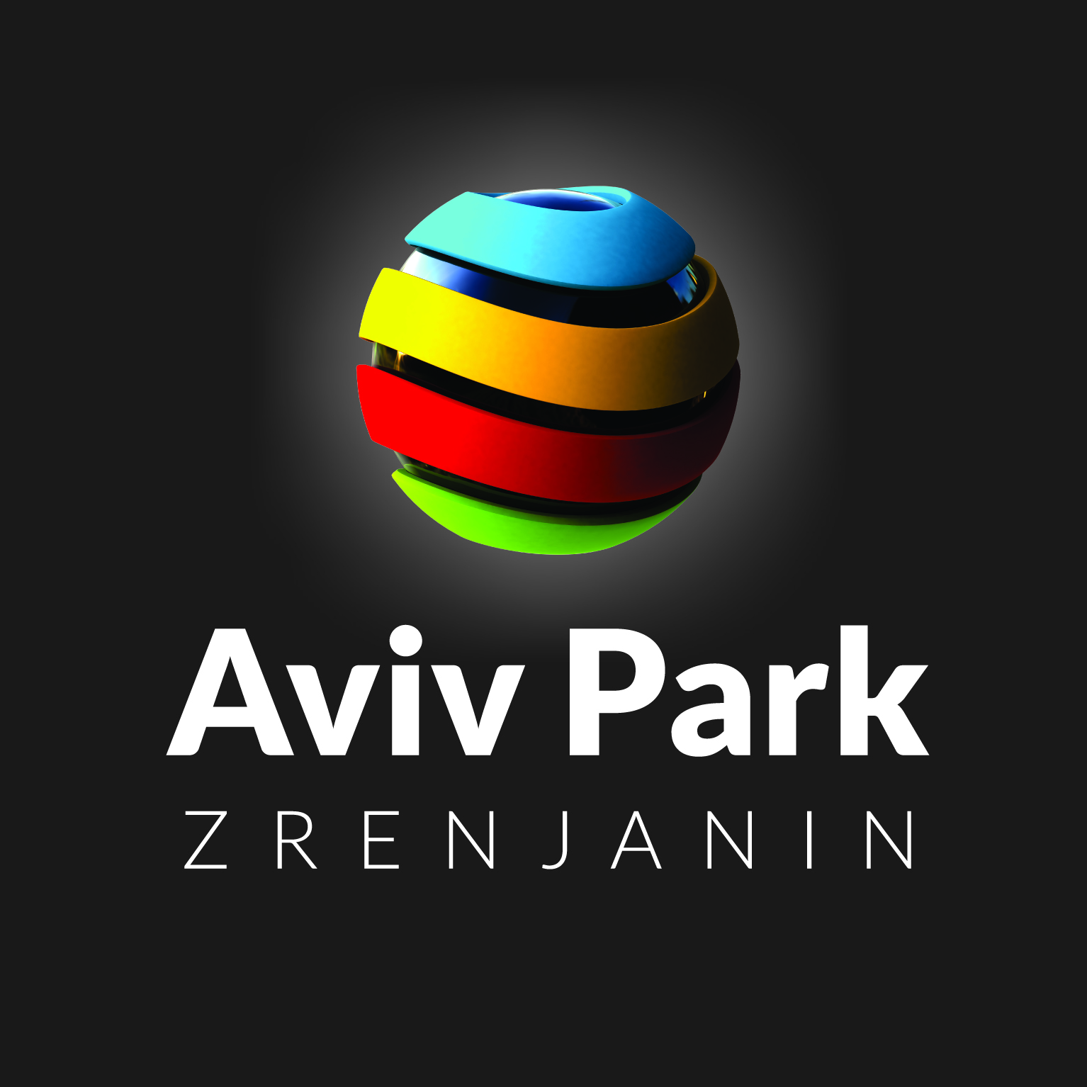 Aviv Park Zrenjanin logo - 3d crno