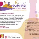 5. Banatski festival vina 18. maja u Gradskoj bašti