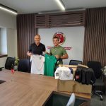 Slobodan Boba Rajčević u poseti Fudbalskom savezu Vojvodine, oprema za futsal klub „Bagljaš“