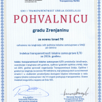 Zrenjanin među deset najtransparentnijih lokalnih samouprava u Srbiji